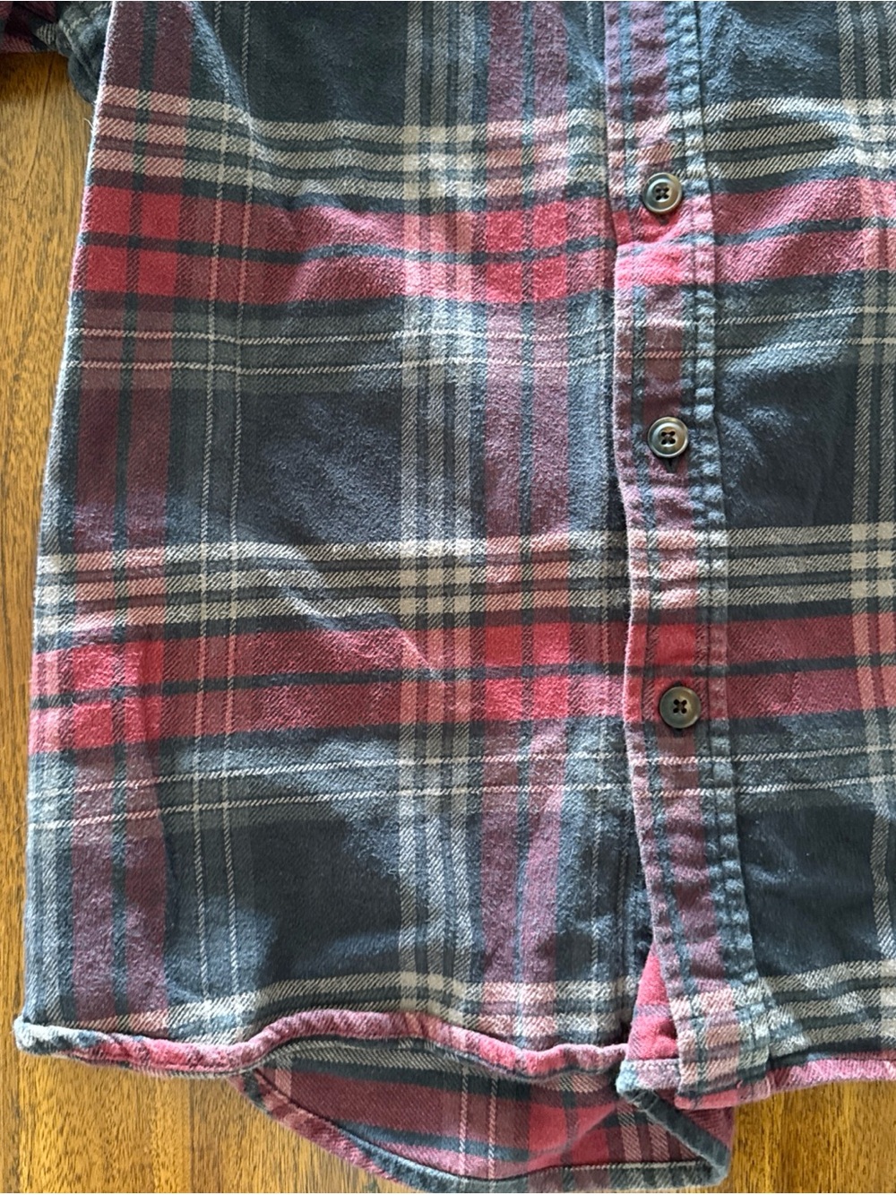 Jacks MFG Red and Black Plaid Button-Up Flannel Shirt Size Large 100% Cotton - Picture 8 of 8